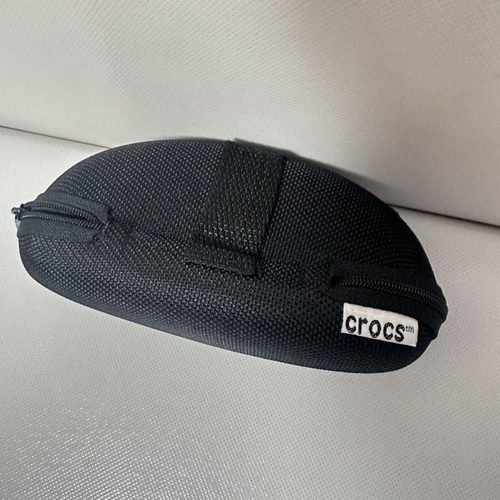 CROCS Eyewear Hard Eyeglass/Sunglass Case Zippered Black Belt Loop